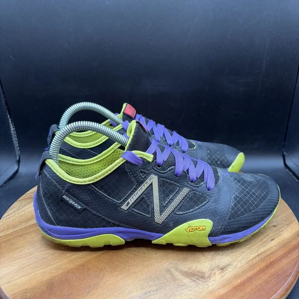 New Balance Minimus Womens Size 8.5 Trail Running Shoes Black Green WT20LL